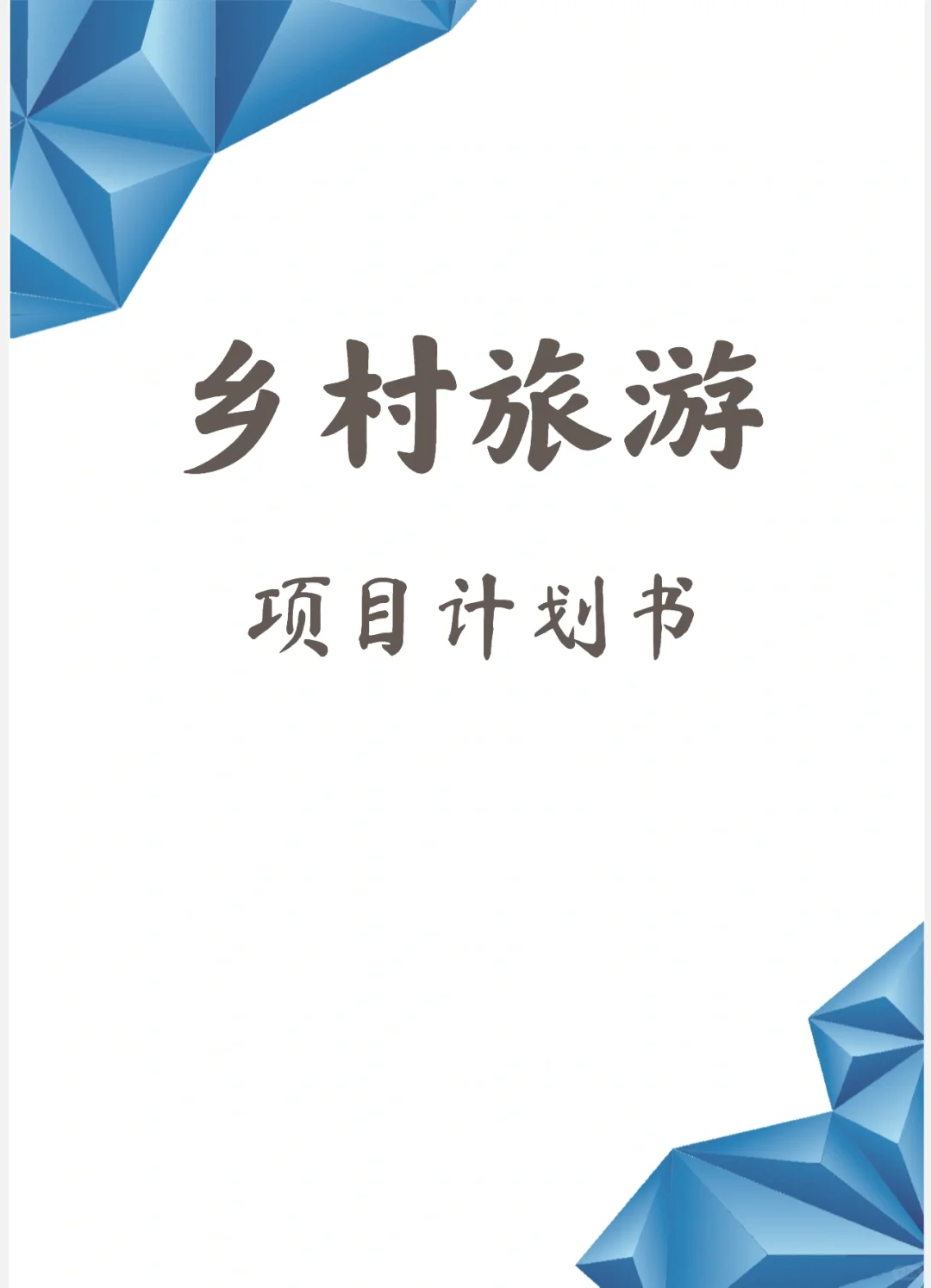 乡村旅游项目计划书完整版，PPT➕Word