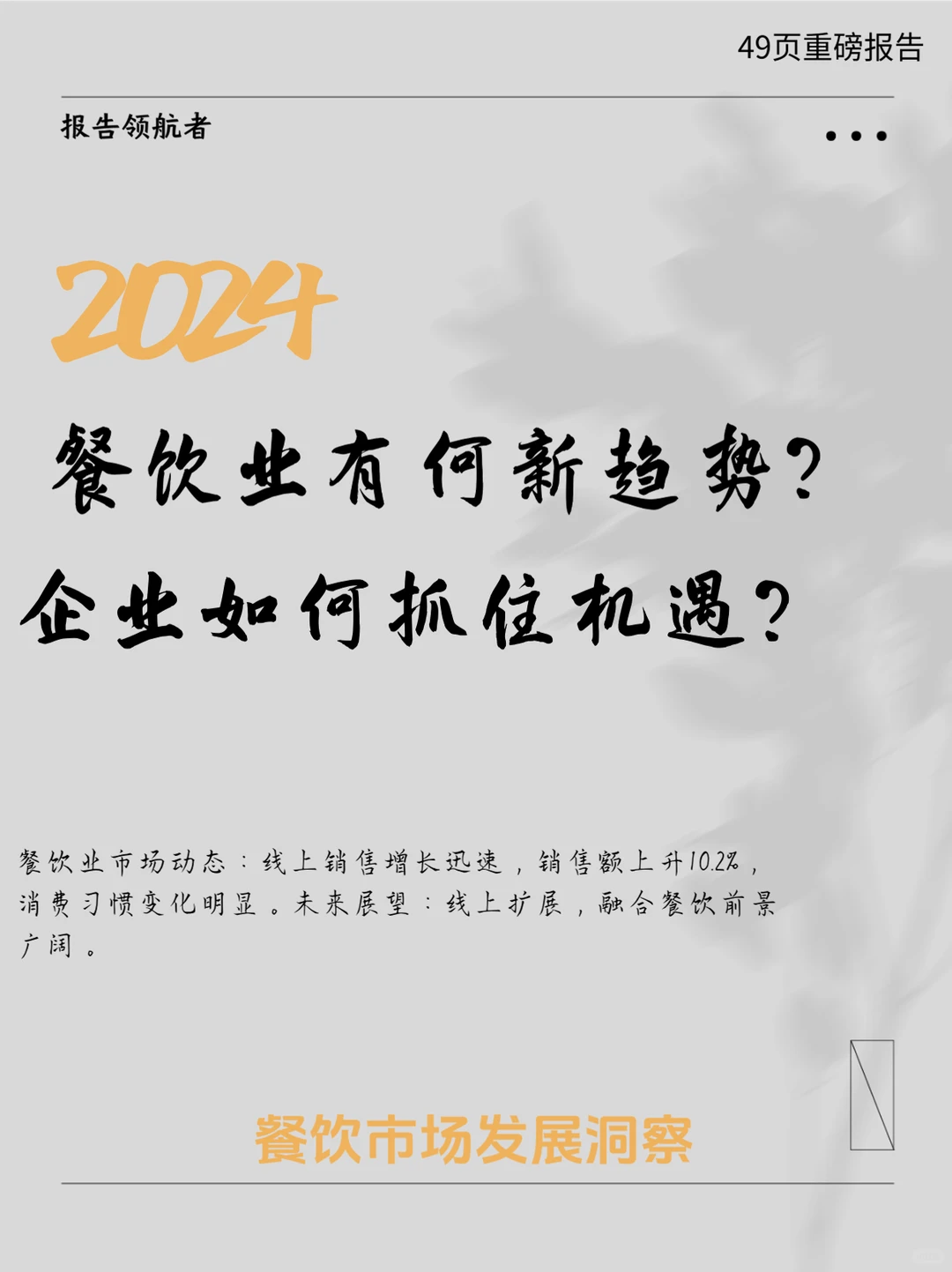 2024中国餐饮业发展报告