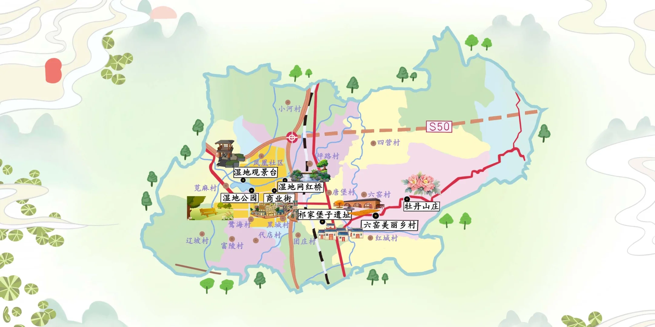 乡村旅游路线图设计