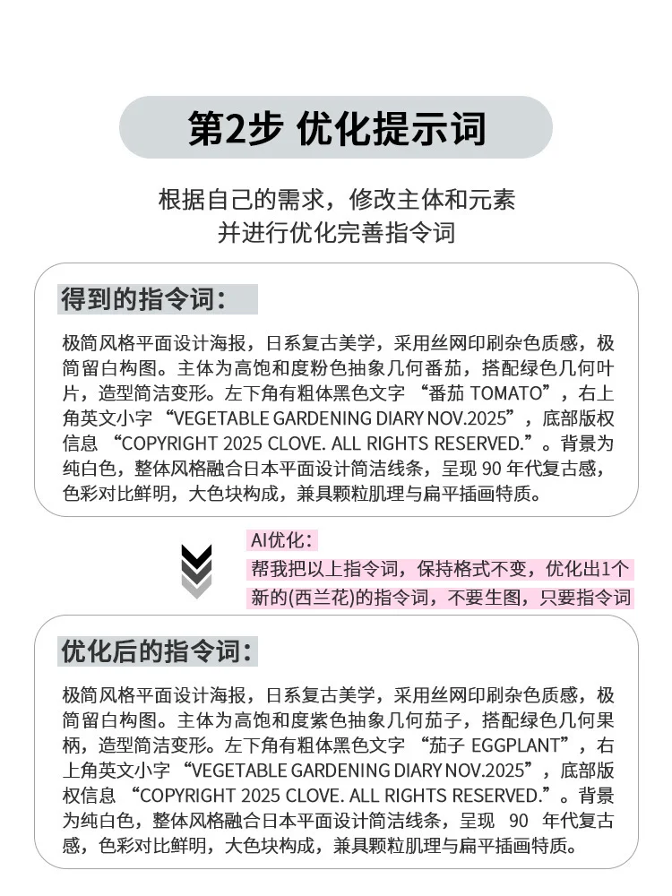 如何让AI去抄参考图？蔬菜海报附指令词