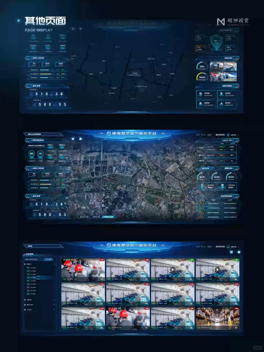 ?可视化大屏设计｜数字治气管控平台
