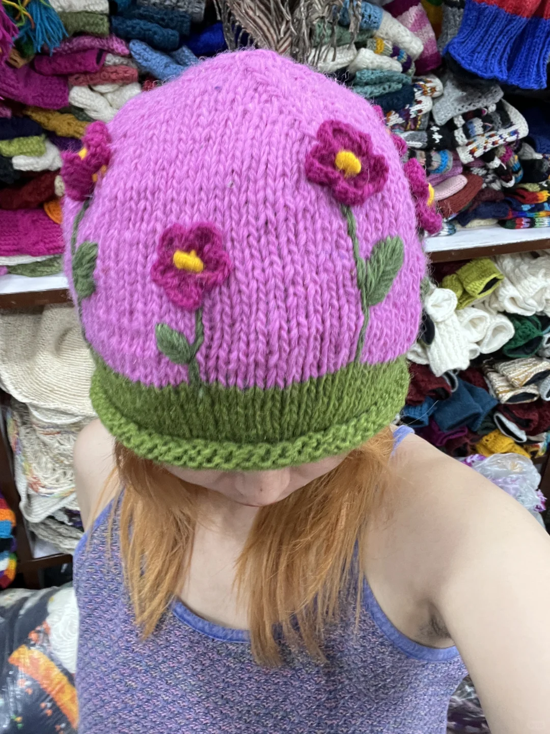 ??头顶上长花花啦，这个帽子可爱死我了