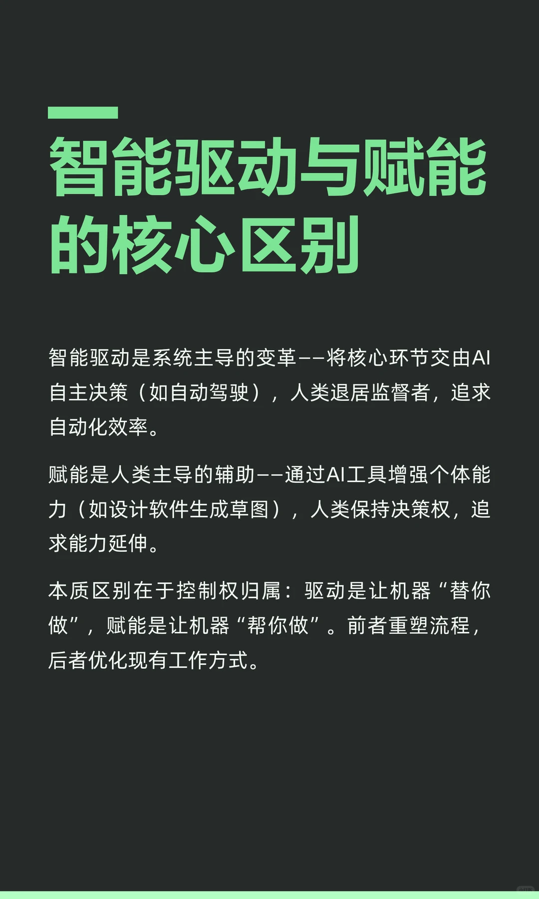 智能驱动与赋能的核心区别
