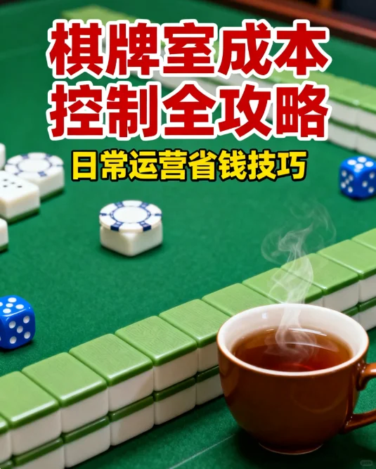 棋牌室成本控制全攻略:日常运营省钱技巧