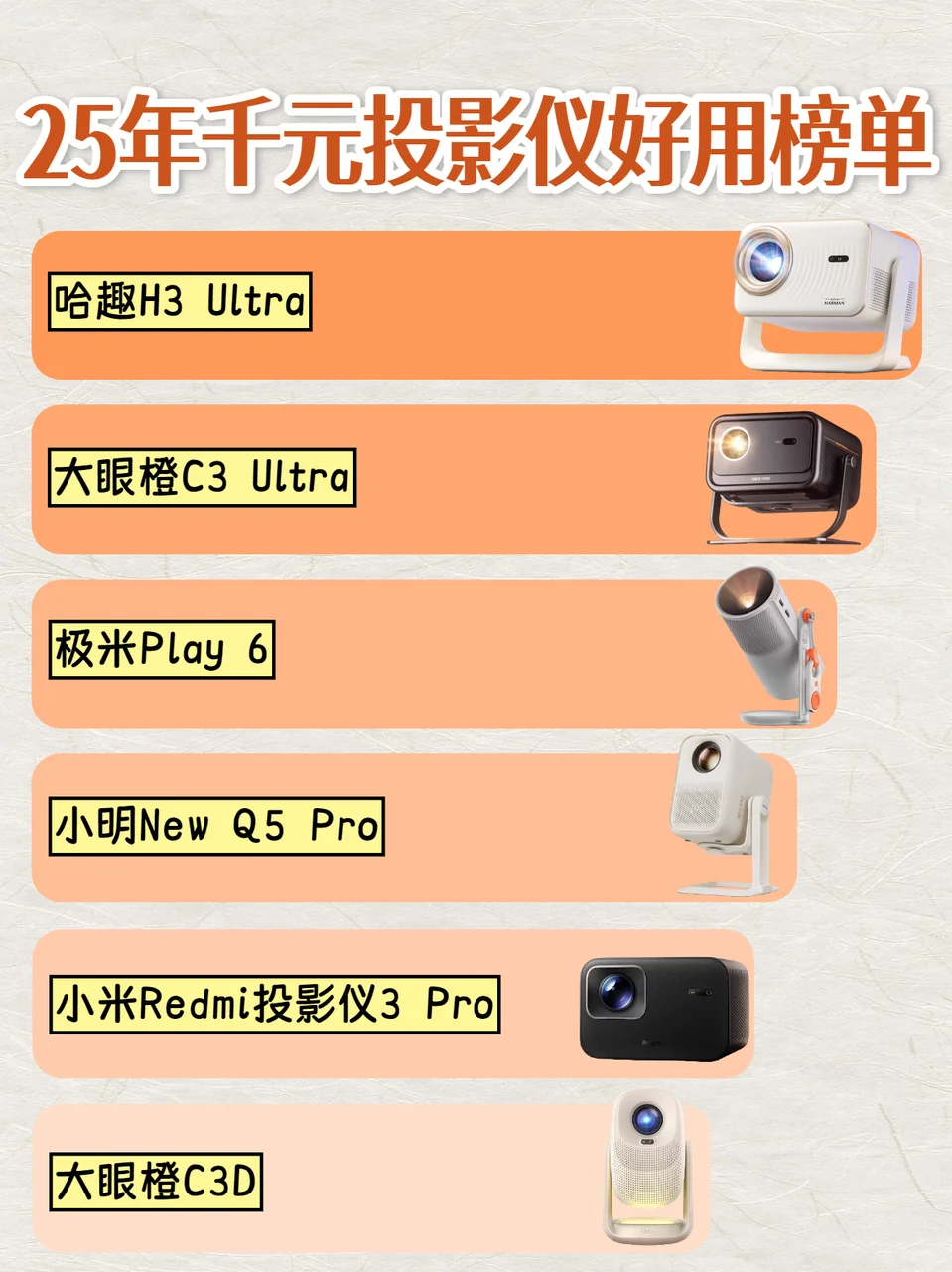 ?25年千元投影仪好用榜单来啦