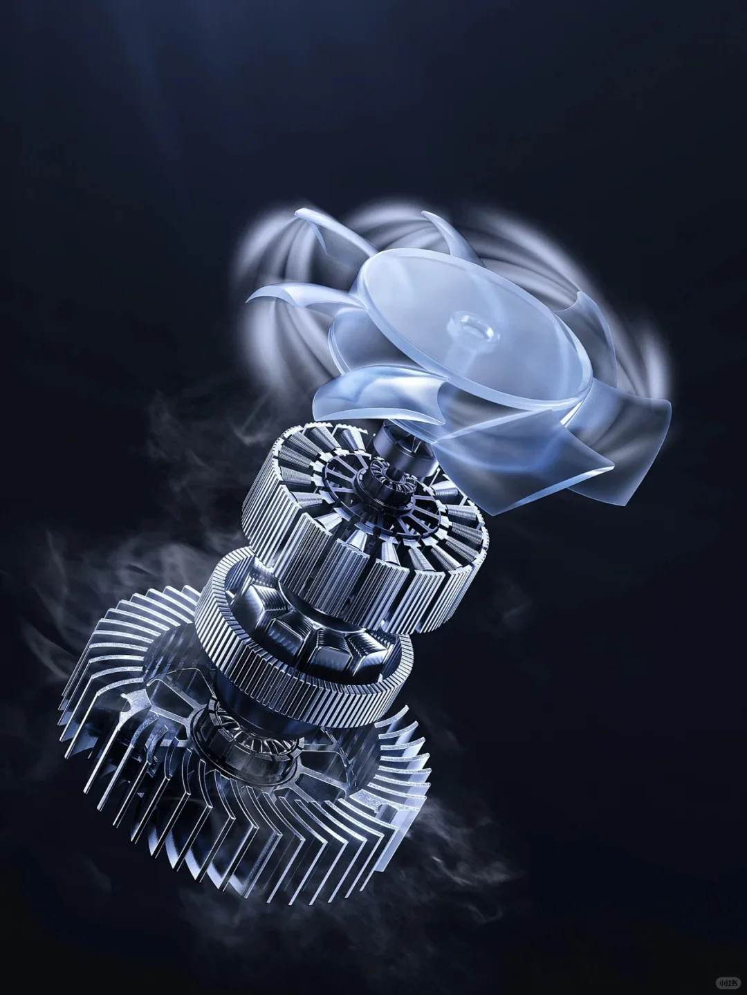 叶轮电机发光特效效果卖点表现