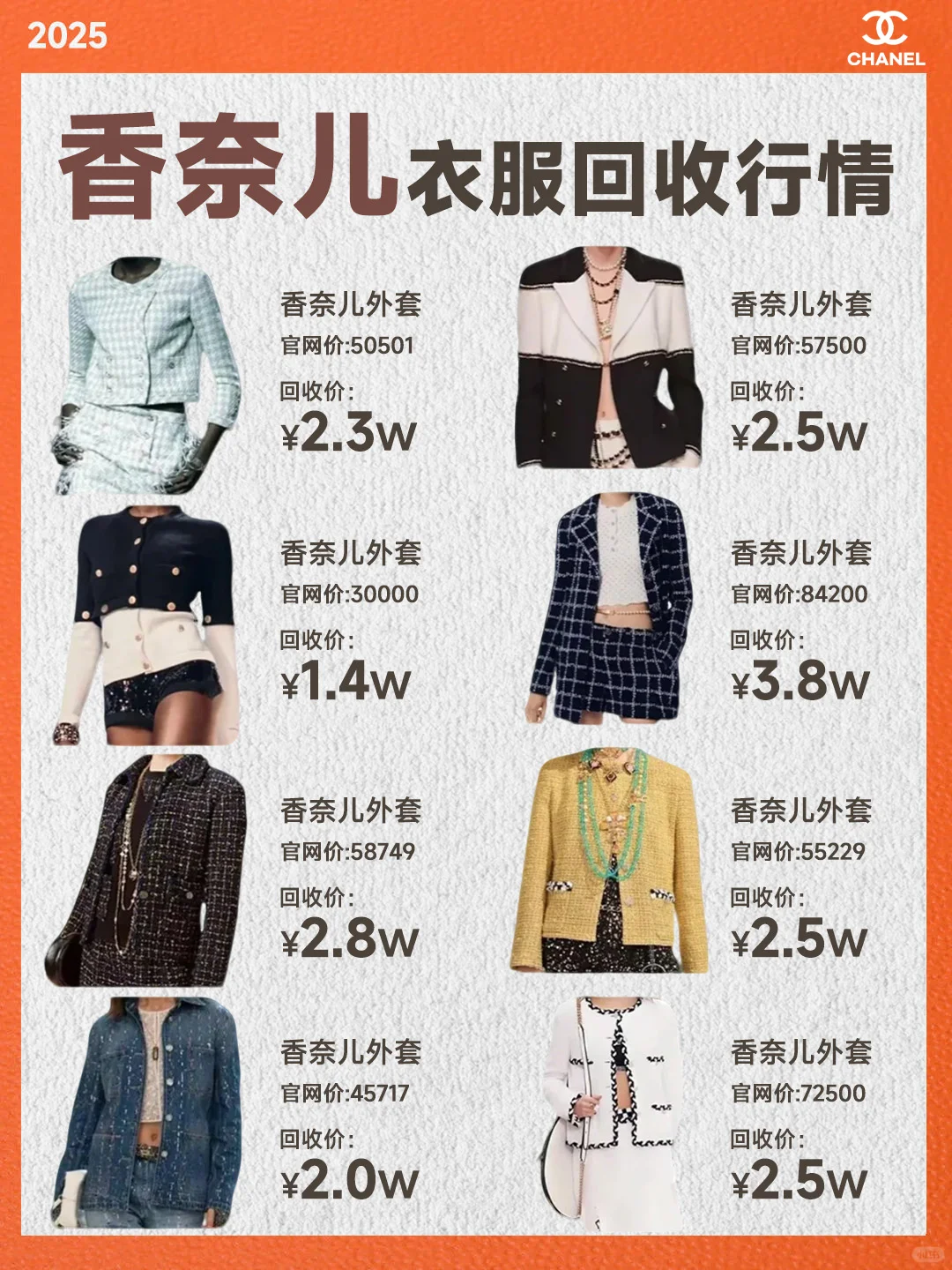 你们关心的香奈儿衣服㊙全部高价回收啦