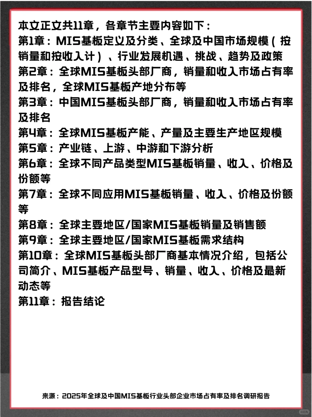 MIS基板头部企业及全球市场调查报告