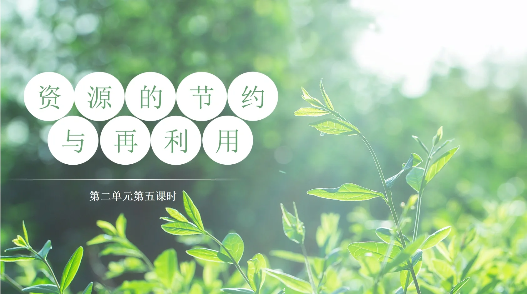 《资源的节约与再利用》