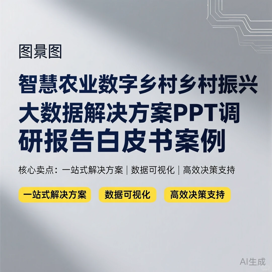 智慧农业·数字乡村｜振兴大数据解决方案
