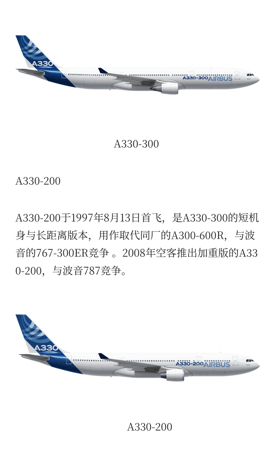 空客所有机型都在这里