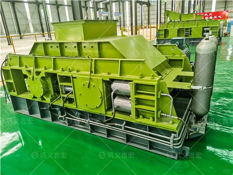 液压对辊破碎机为钢厂钢渣破碎量身打造