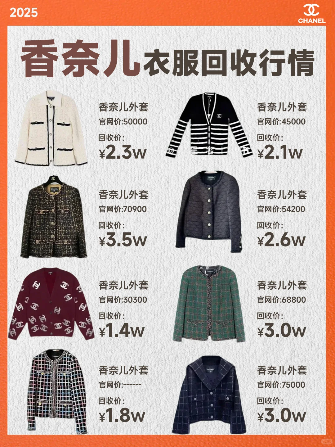 你们关心的香奈儿衣服㊙全部高价回收啦