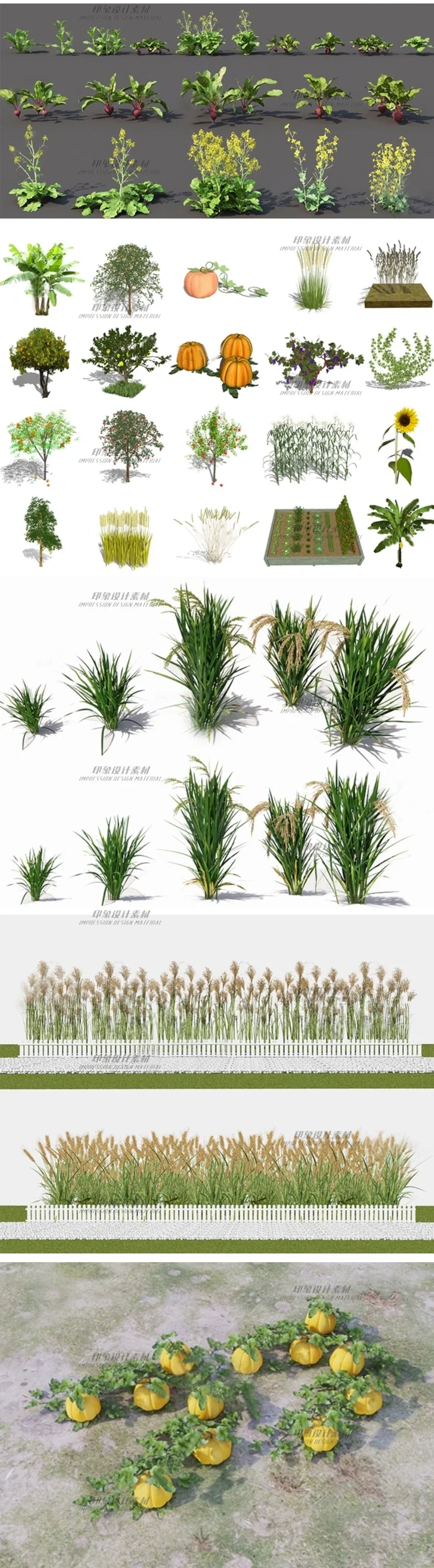 啊啊啊啊啊啊！菜园农作物SU模型！360款