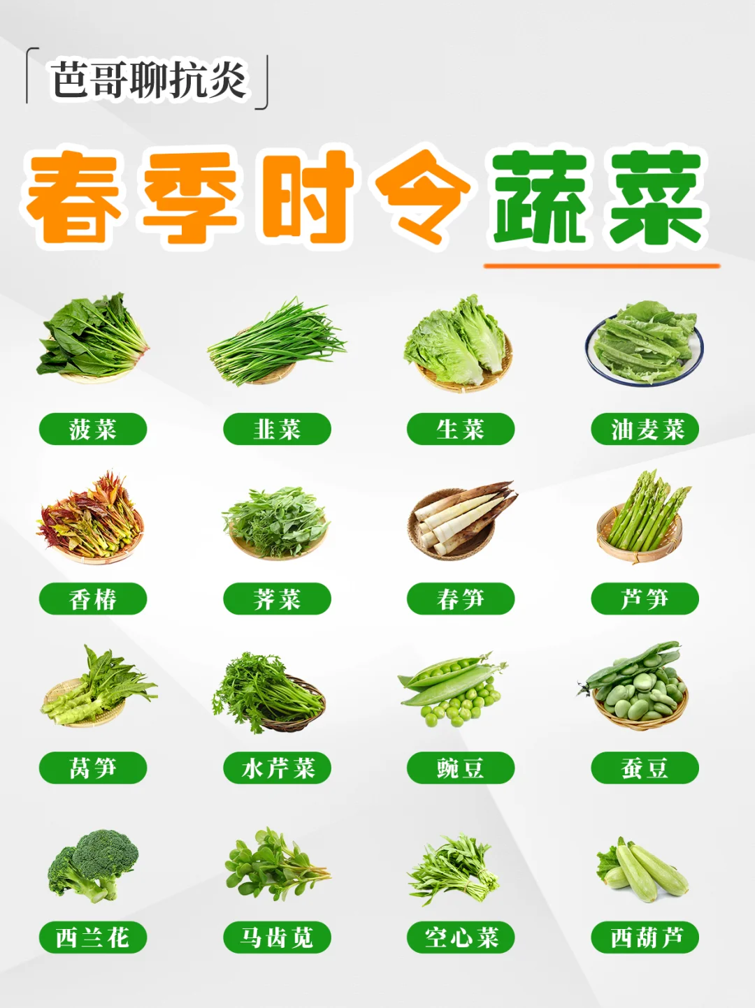 超实用❗️春季时令蔬菜，照着吃就对了❗️