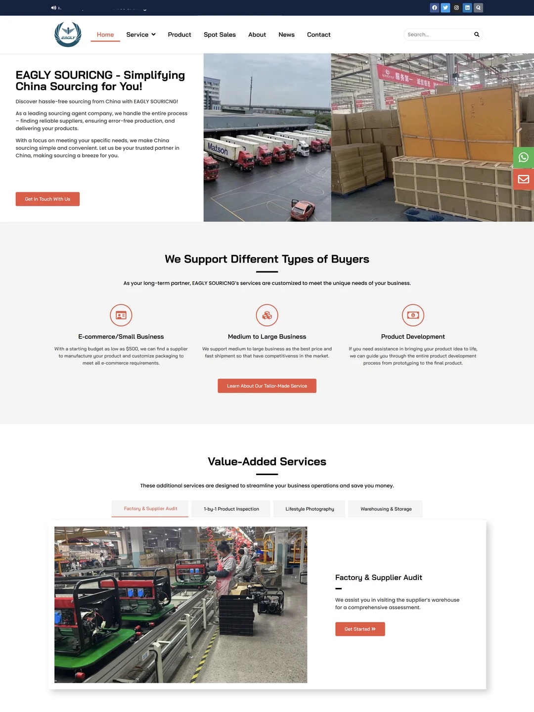 供应链采购与进口服务外贸独立站搭建案例