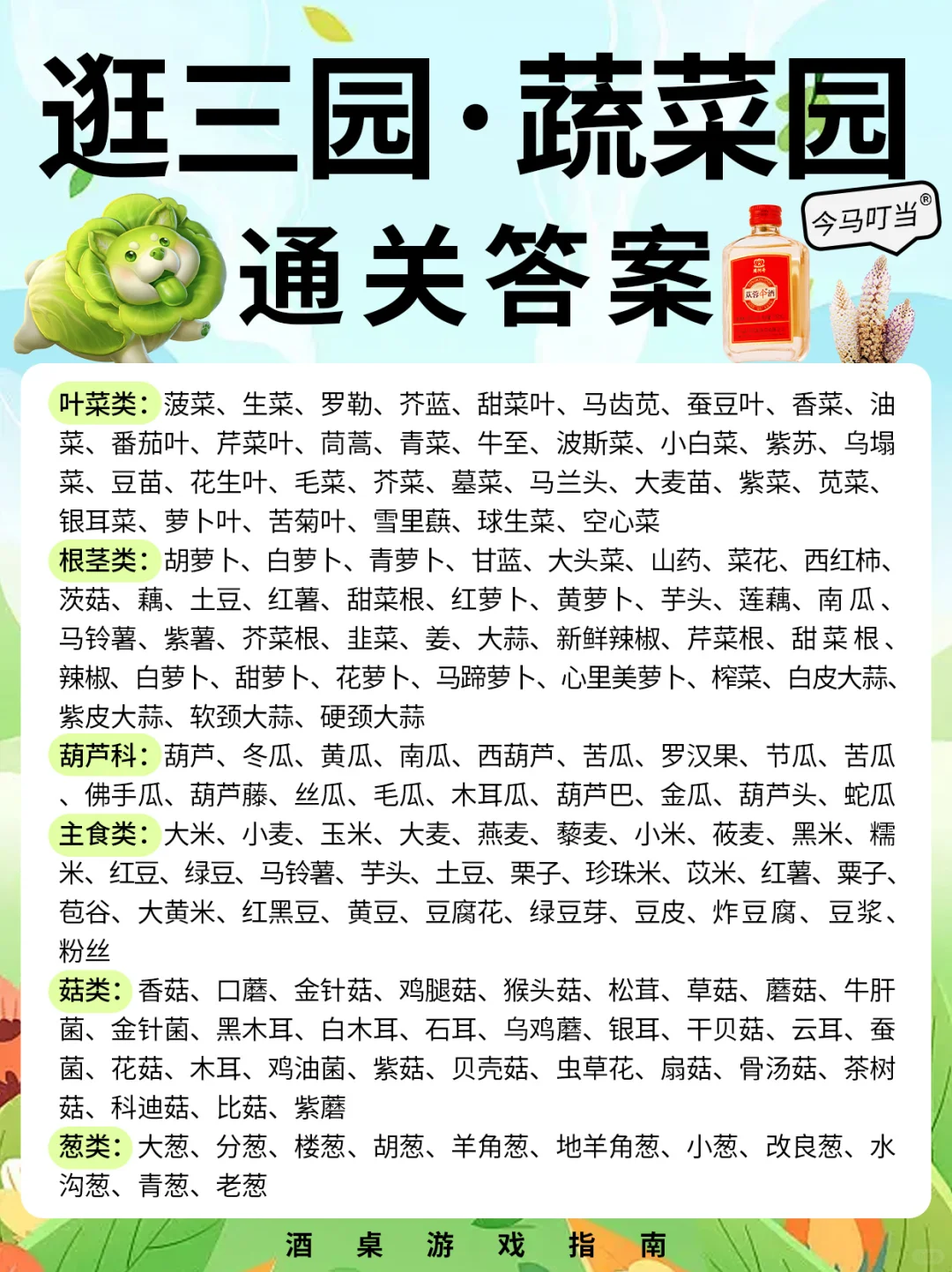 酒桌游戏逛三园-蔬菜园，最强通关攻略！