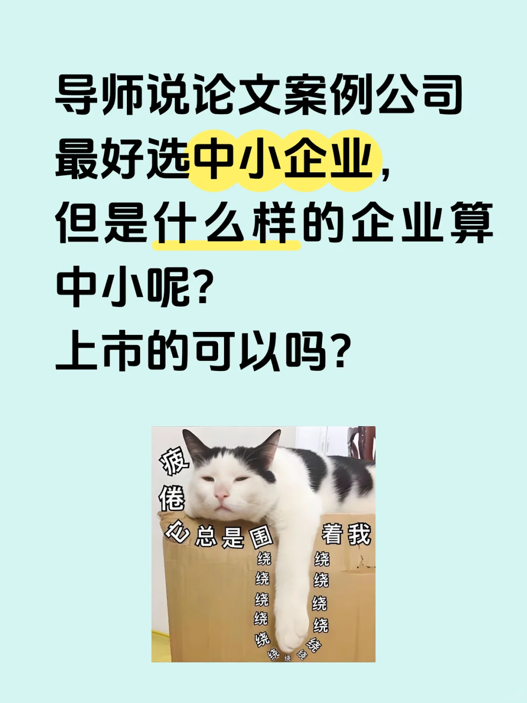 论文中小企业咋界定？和是否上市有关吗