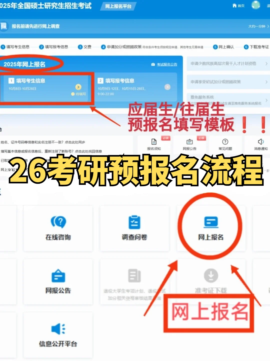 26考研预报名流程，先码住！！