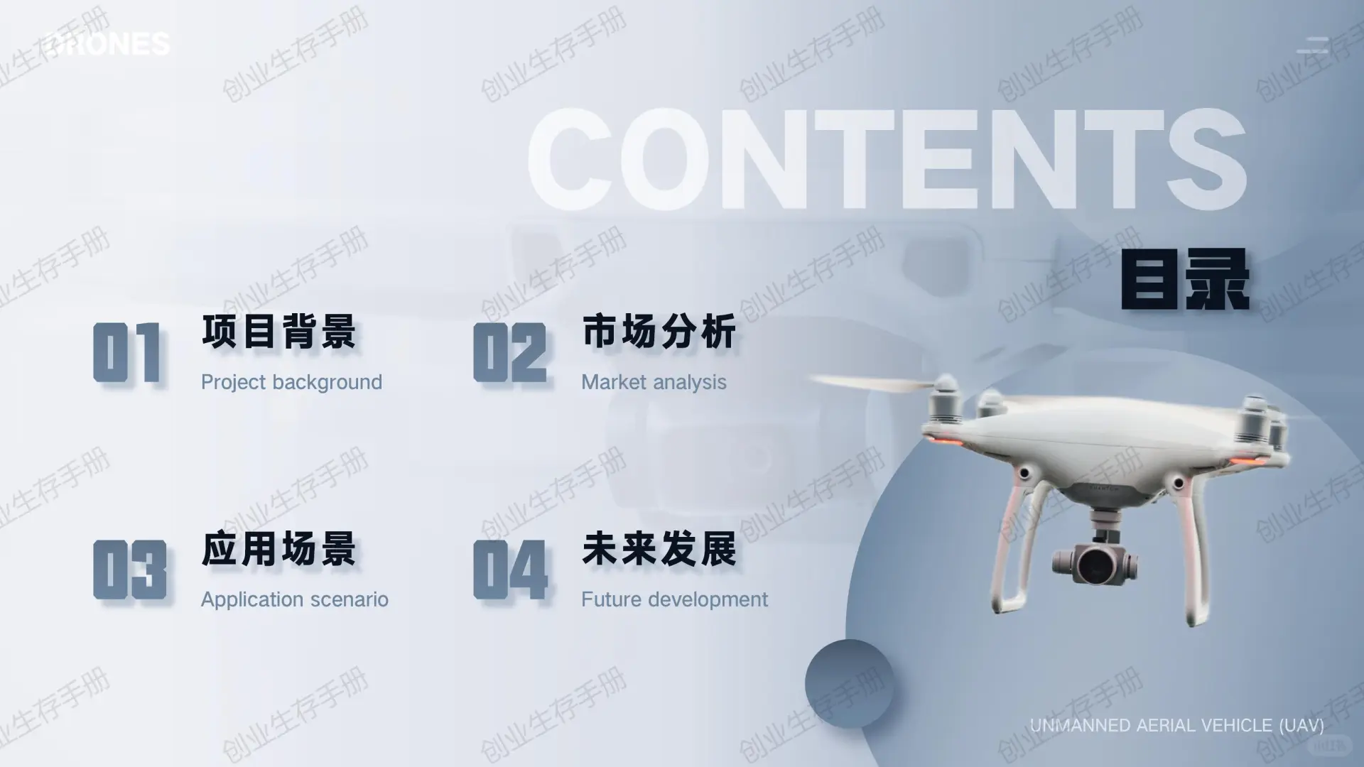 ?无人机创业BP模板！低空经济风口必懂的