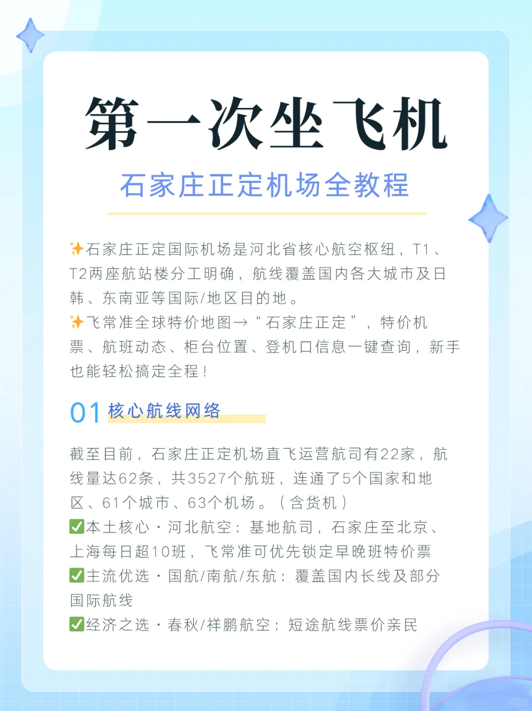 第一次坐飞机,石家庄正定机场全教程