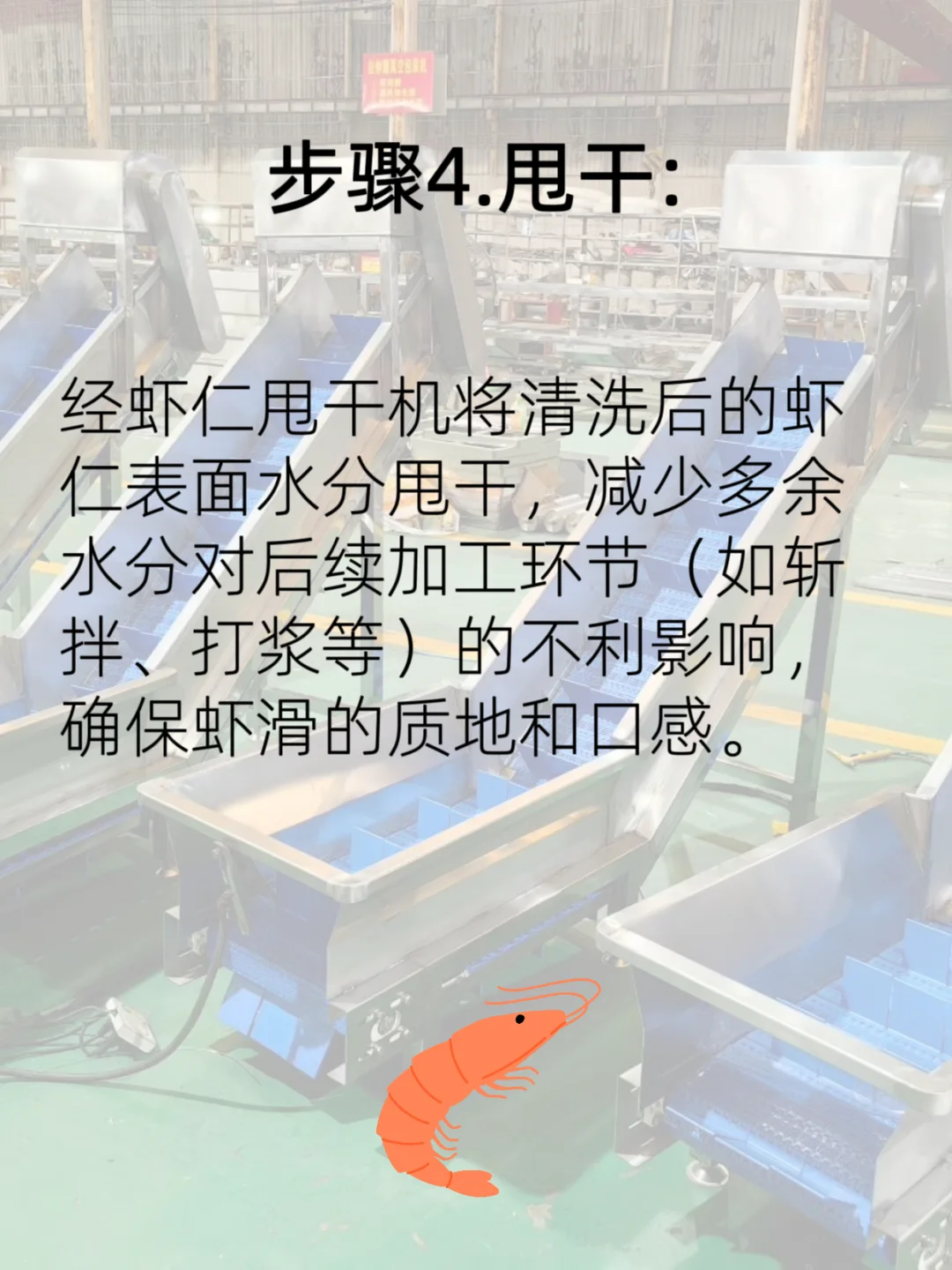 虾仁加工至虾滑流水线流程