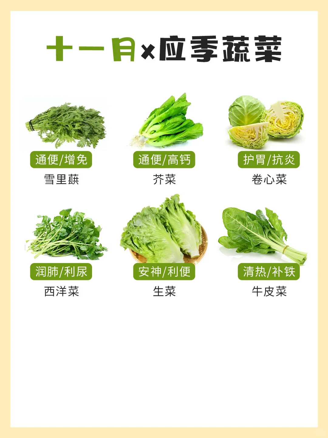 ?十一月时令蔬菜大合集！吃蔬菜首选应季！