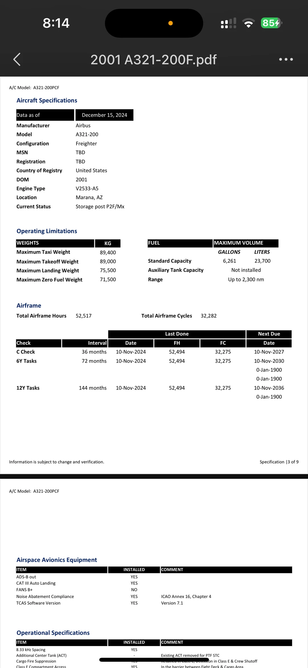 A321货机，降价1400万