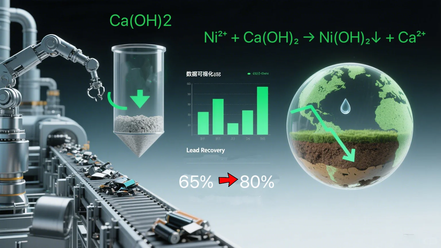 利用氢氧化钙优化废电池回收