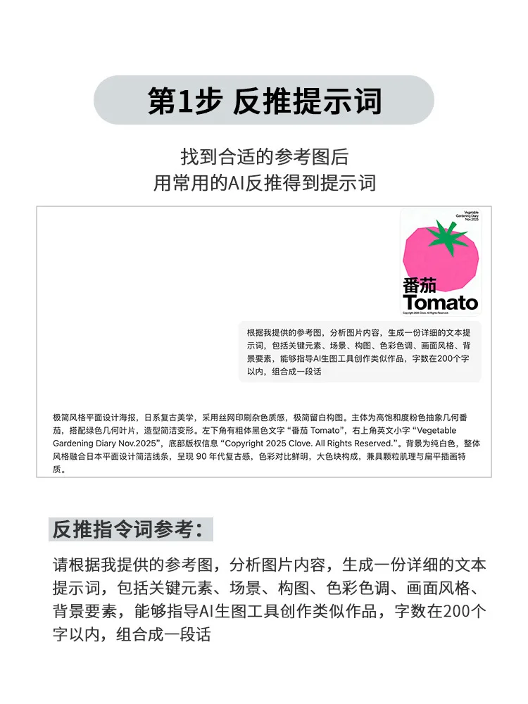 如何让AI去抄参考图？蔬菜海报附指令词