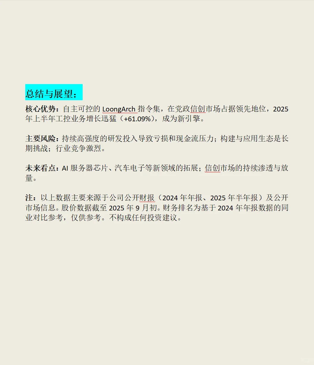 龙芯中科综合分析