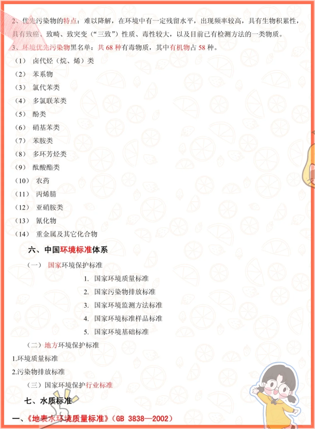 老师给的,环境监测稳稳拿下高分