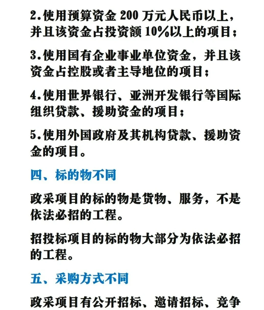 招投标必会知识点|政府采购和招标投标区别