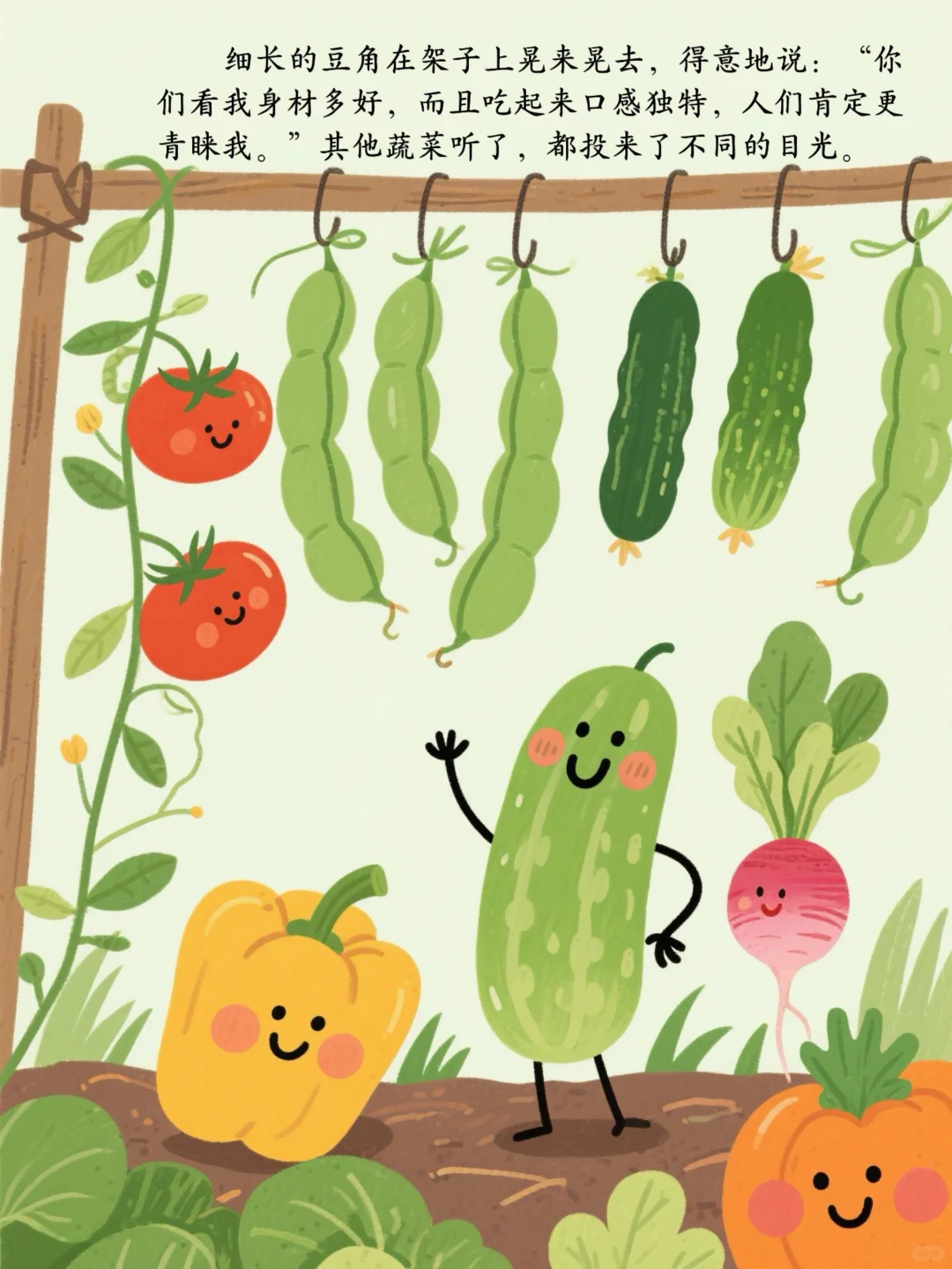 小朋友们看图猜蔬菜~热闹的菜园子