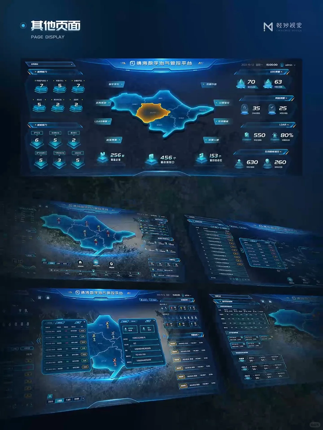 ?可视化大屏设计｜数字治气管控平台