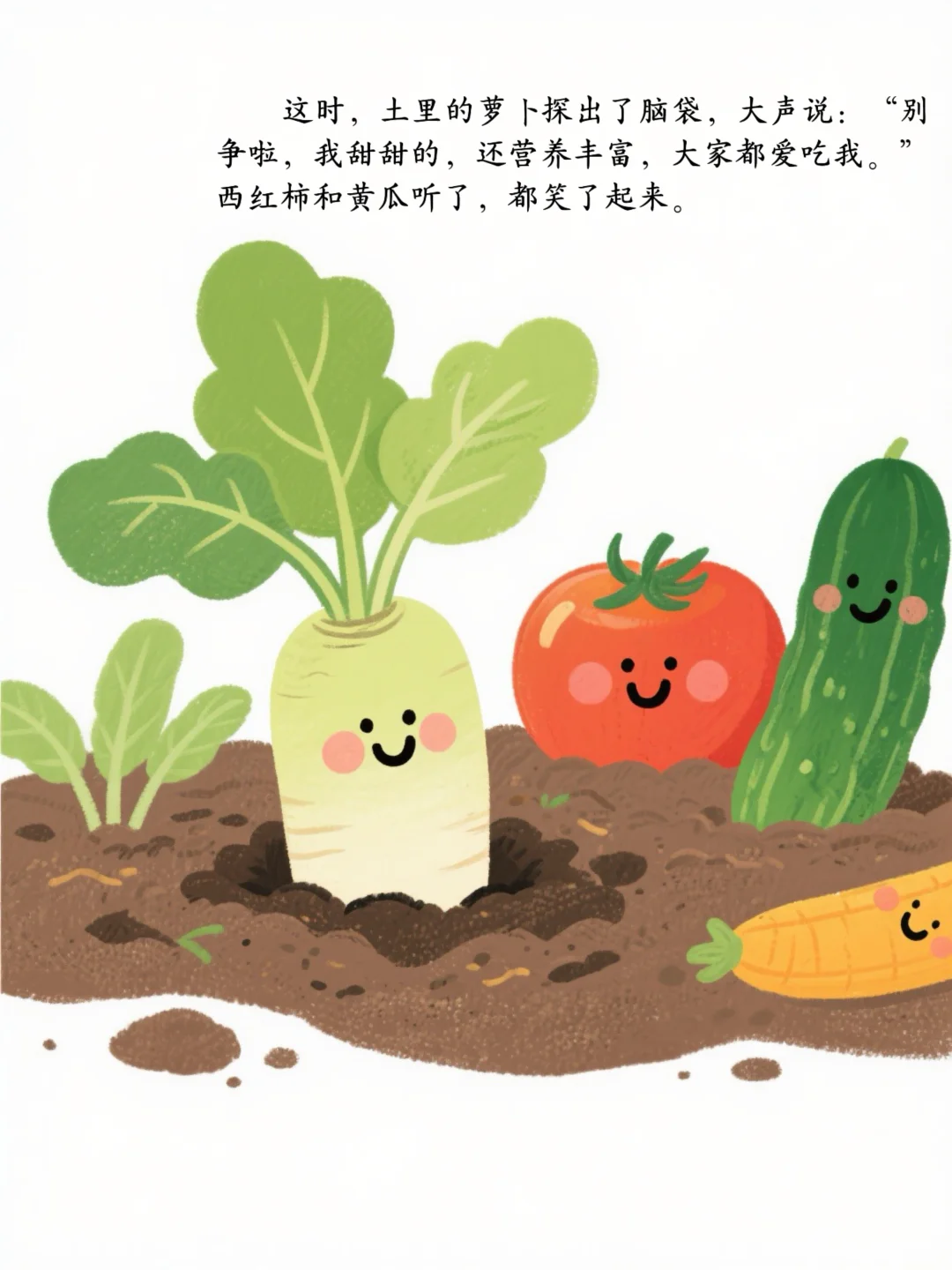 小朋友们看图猜蔬菜~热闹的菜园子