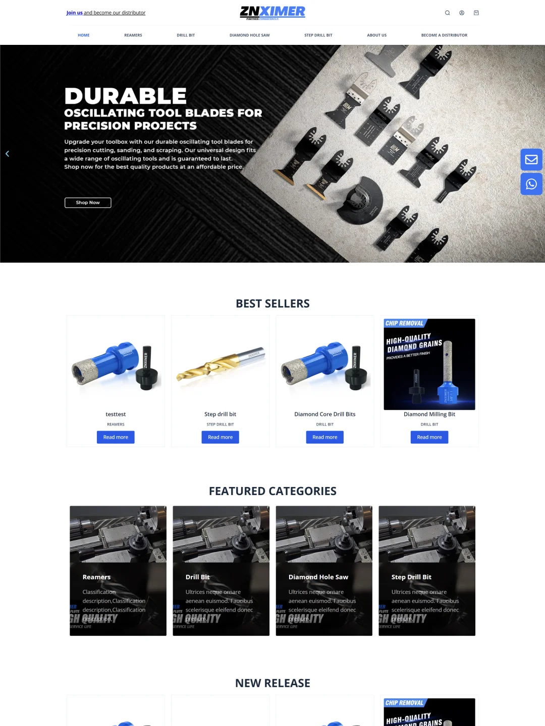 工业钻削与切削工具外贸独立站搭建案例