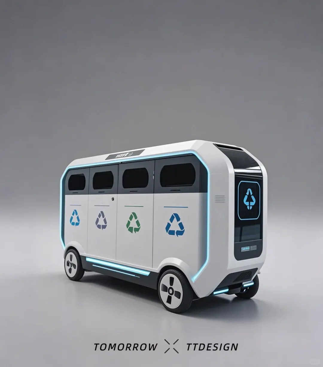 未来智能移动垃圾桶太绝了！