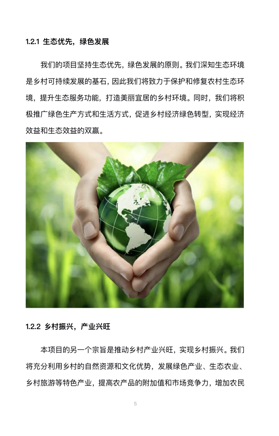 乡村振兴生态环境保护创业计划书完整版
