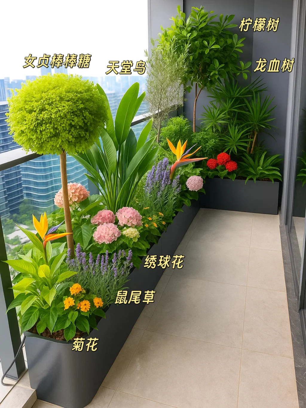 ?9种阳台绿植搭配清单，层次感拉满！！