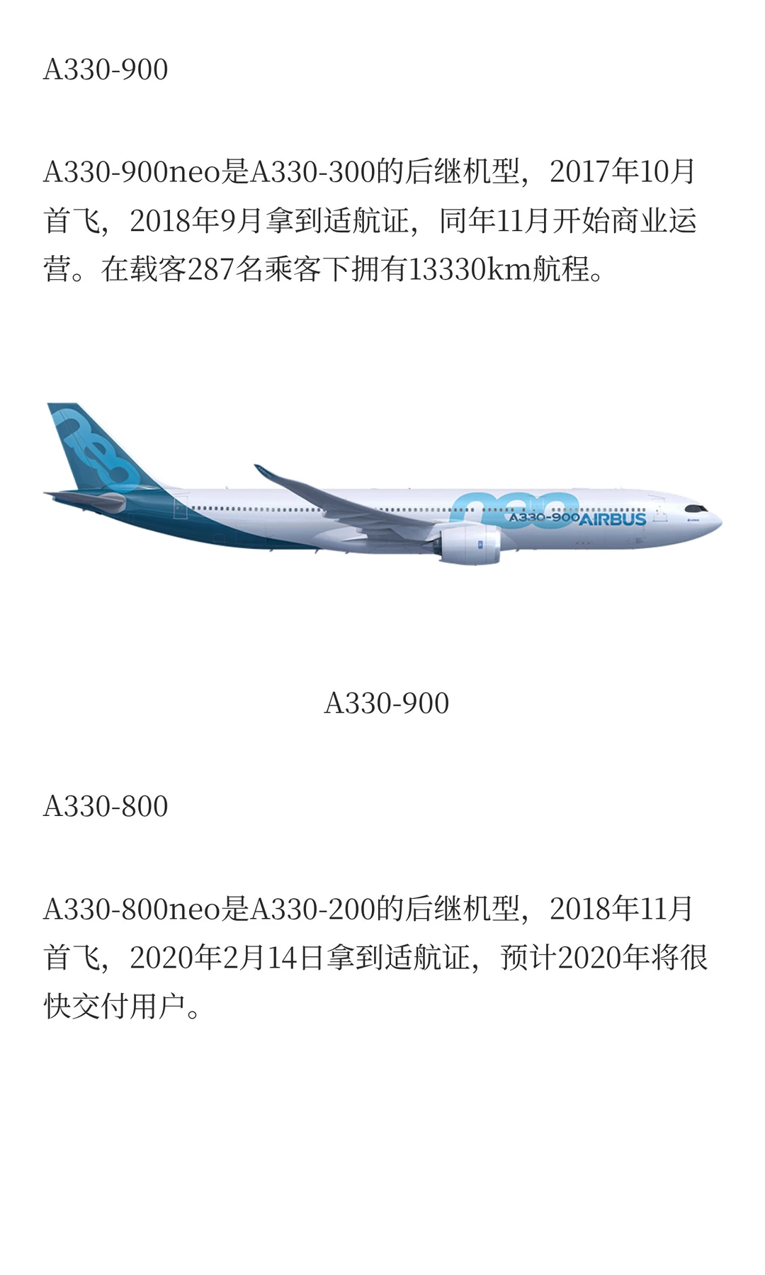 空客所有机型都在这里