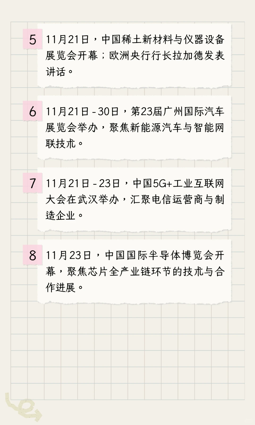 11月17日 -23日的核心投资大事件