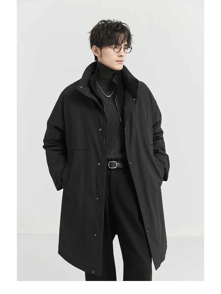 BJZE | 石墨烯设计感假两件长款羽绒服