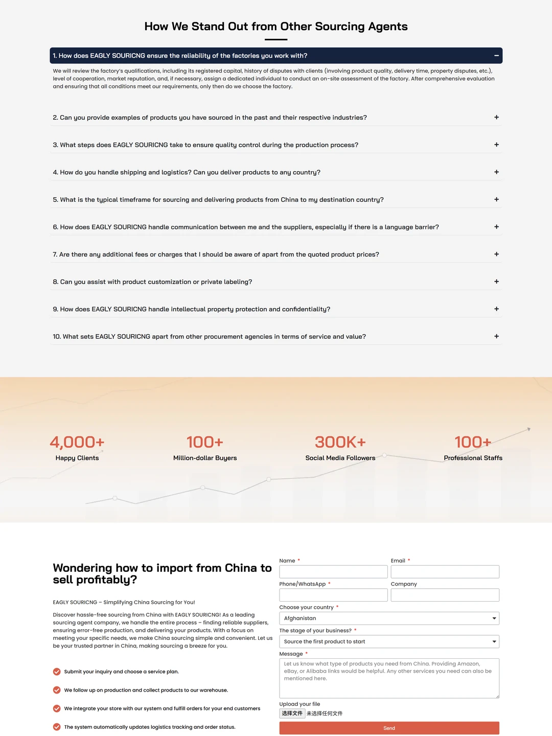 供应链采购与进口服务外贸独立站搭建案例