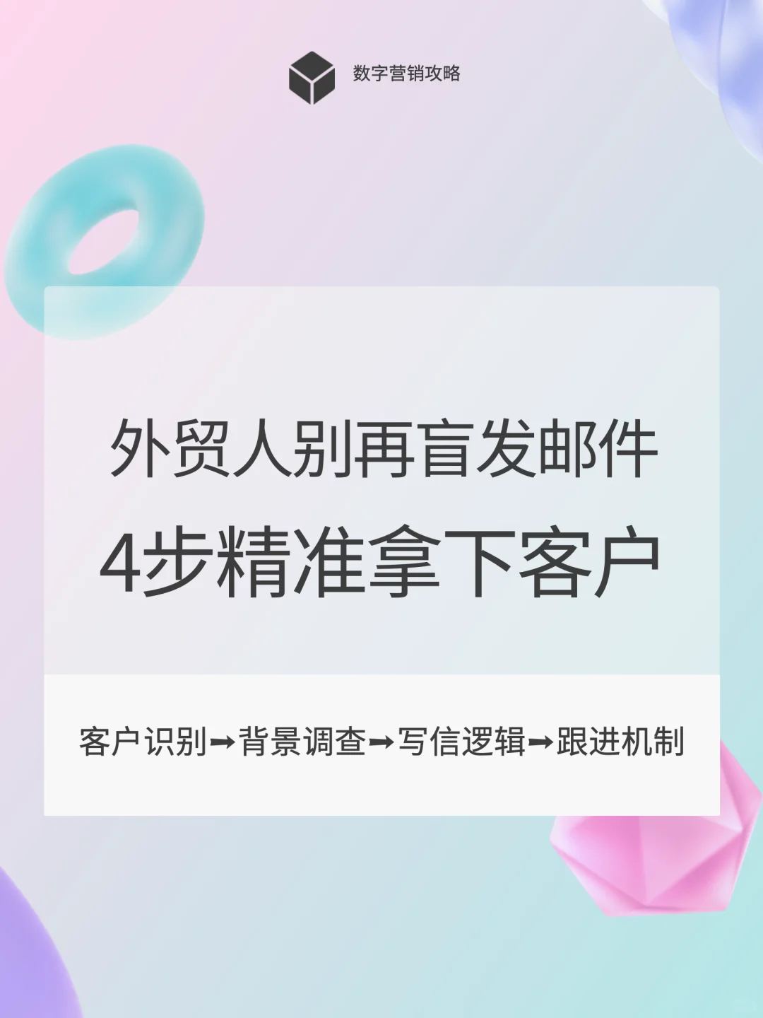 外贸人别再盲发邮件，4步精准拿下客户