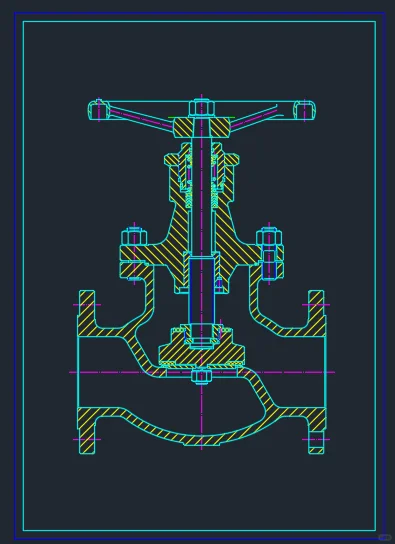 阀门设计，截止阀设计cad，球阀设计cad
