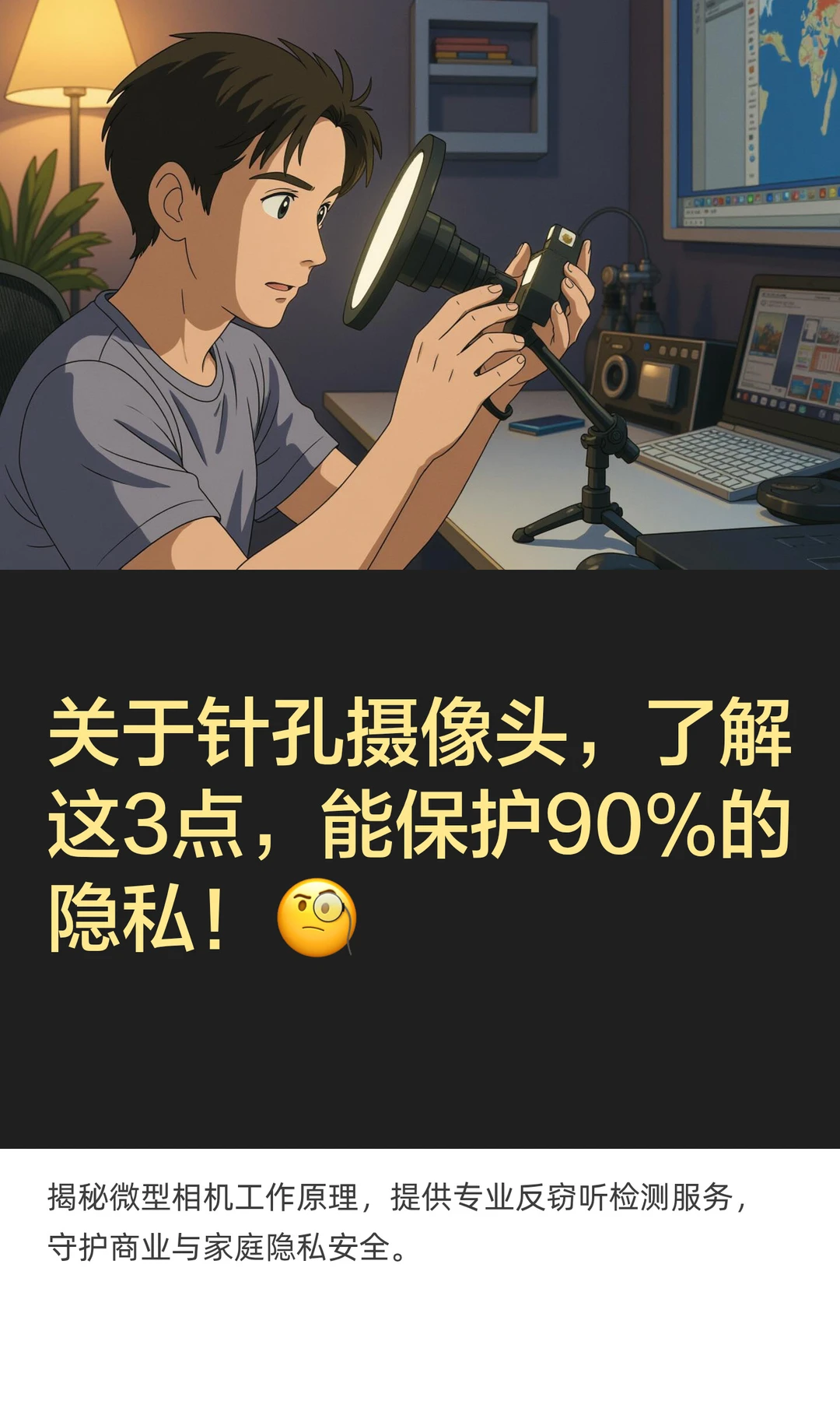 关于针孔摄像头，了解这3点，能保护90%的隐