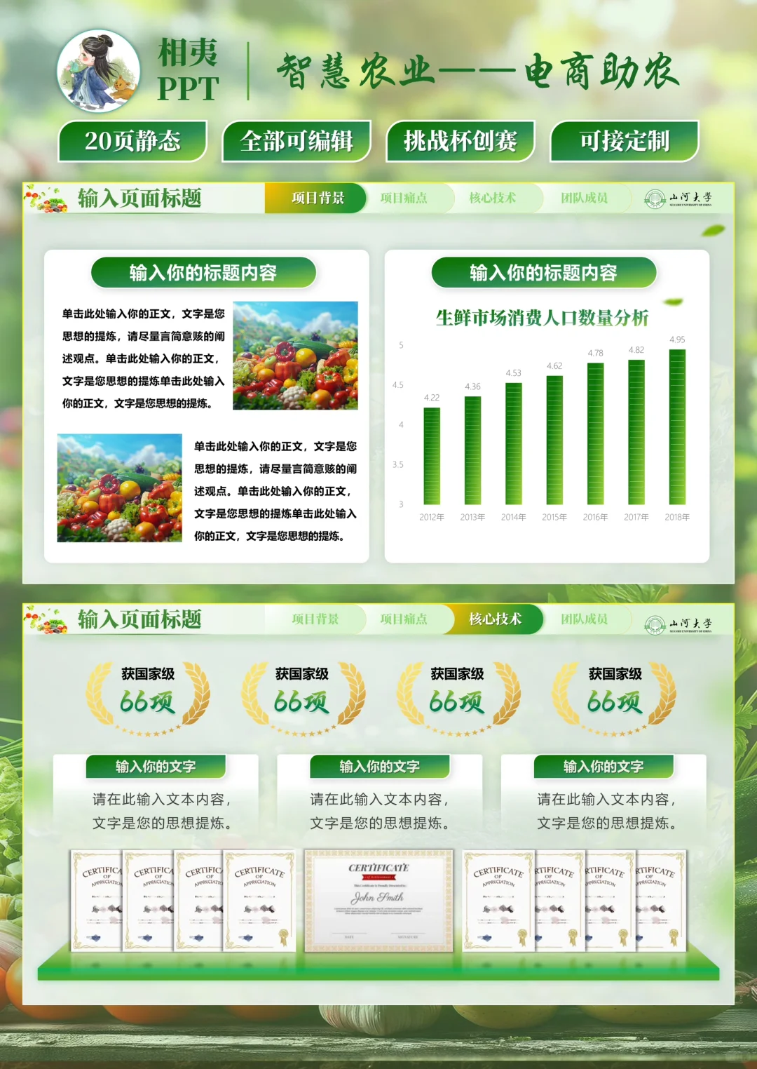 ?红旅赛道农产品电商主题ppt来啦！?