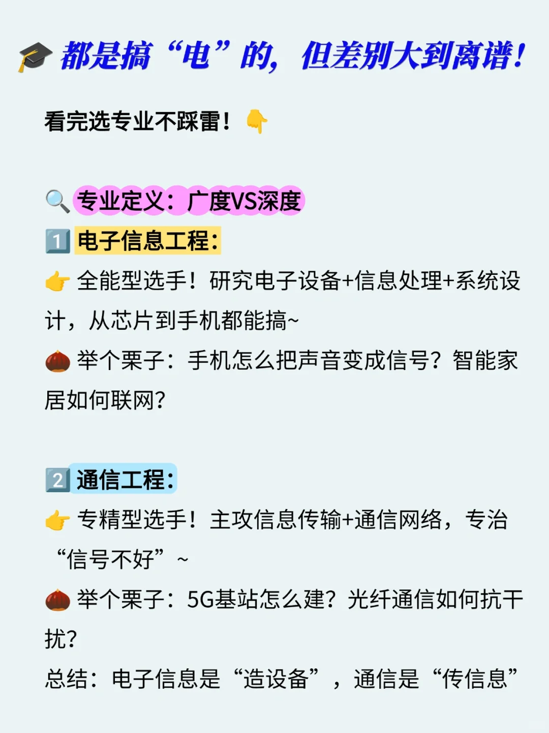 电子信息工程专业VS通信工程专业