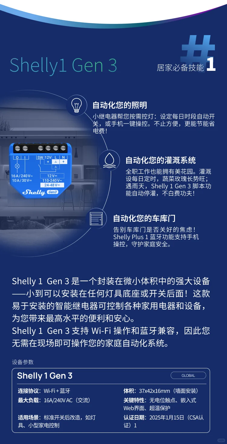 Shelly 开启智能家庭所需设备